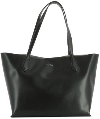Hogan Black Leather Shoulder Bag