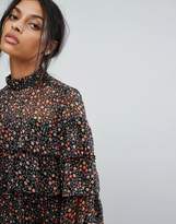 Thumbnail for your product : Gestuz Ruffle Small Flower Print Top