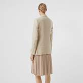 Thumbnail for your product : Burberry Pleated Panel Wool Silk Linen Tailored Jacket