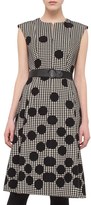 Thumbnail for your product : Akris Punto Women's Belted Houndstooth & Polka Dot Print Dress
