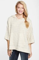 Thumbnail for your product : Chloe K Stripe Hooded Poncho Sweatshirt (Juniors)