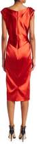 Thumbnail for your product : Zac Posen Stretch Satin Pleated Cocktail Dress