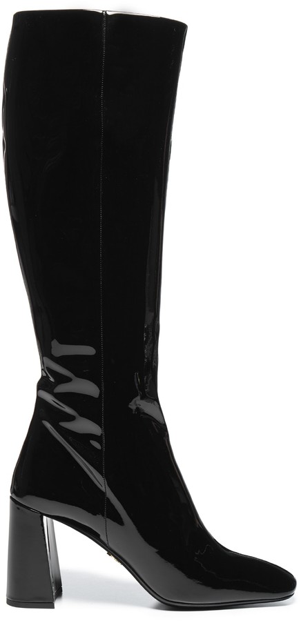 Prada Patent Leather Boots - ShopStyle