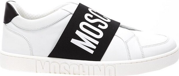 Moschino Logo Band Slip-On Sneakers - ShopStyle