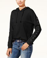 Thumbnail for your product : Hippie Rose Juniors' Lace-Up Hoodie
