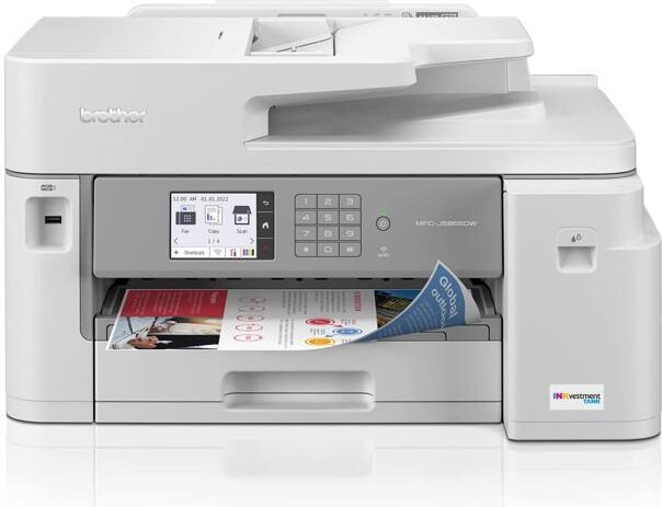Brother MFC-J5855DW INKvestment Tank Color Inkjet All-In-One Printer with up to 1 Year of Ink In-box1 and to 11" x 17" printing capabilities