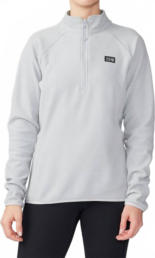 Mountain Hardwear Microchill 1/4 Zip Pullover Fleece Sweatshirt In Glacial Heather