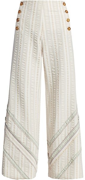 high waisted wide leg sailor pants