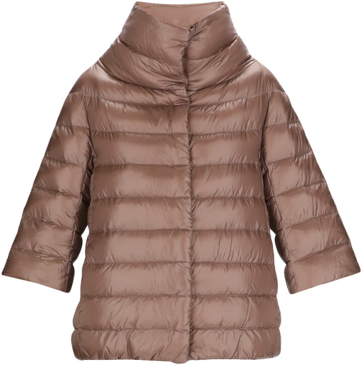 three quarter length down coat