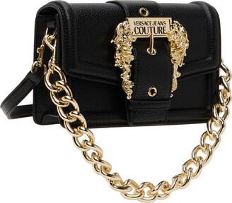 Versace Jeans Couture Black Curb Chain Bag