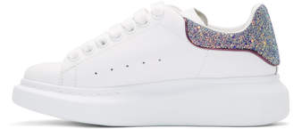 Alexander McQueen SSENSE Exclusive White and Multicolor Glitter Oversized Sneakers