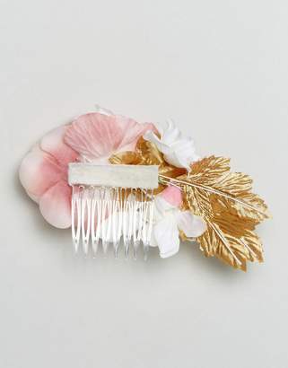 ASOS Occasion Metallic Flower Comb Hair Clip