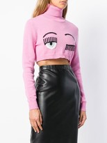 Thumbnail for your product : Chiara Ferragni Cropped Knit Top