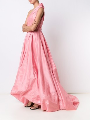 Monse One-Shoulder Silk Gown