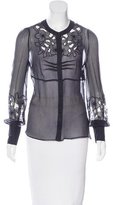 Thumbnail for your product : La Perla Embroidered Sheer Top