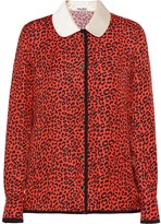 Thumbnail for your product : Miu Miu Contrast-Collar Leopard-Print Shirt