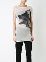 Thumbnail for your product : Ann Demeulemeester dog print T-shirt - women - Rayon - 36