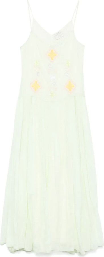 Forte Forte Geometric-Embroidery Maxi Dress