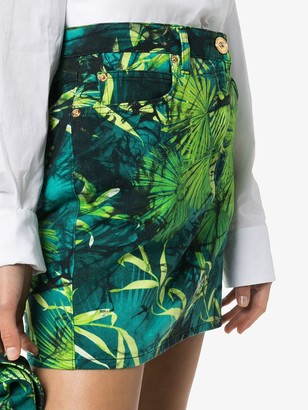 Versace Jungle print mini skirt
