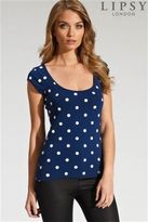 Thumbnail for your product : Lipsy Essentials Round Neck Dot Tee