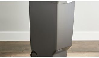 Crate & Barrel simplehuman ® Grey 40-Liter/10.5-Gallon Slim Trash Can