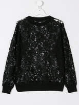 Thumbnail for your product : Nunzia Corinna TEEN floral lace sweatshirt
