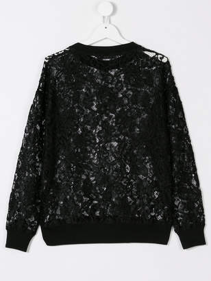 Nunzia Corinna TEEN floral lace sweatshirt