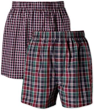 Navy Check 2 Pack Boxers Size XS by Charles Tyrwhitt