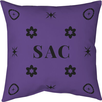 Khieu Sacramento Basketball Colors Purple Twill Pillow