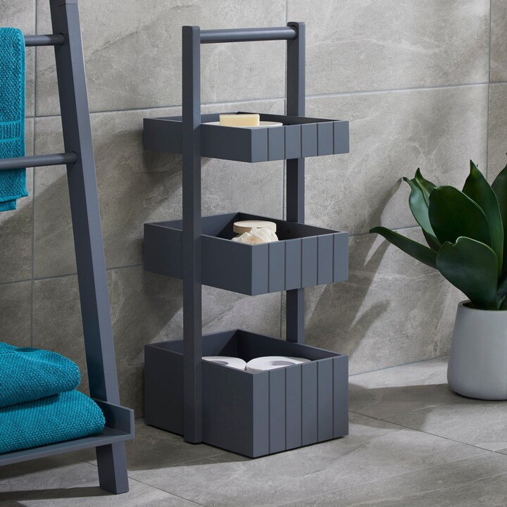 Dunelm Grey Willow Style Caddy Grey ShopStyle Bath Accessories