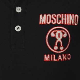 Moschino MoschinoBoys Black Milano Polo Top