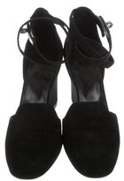 Thumbnail for your product : Hermes Suede Round-Toe Wedges