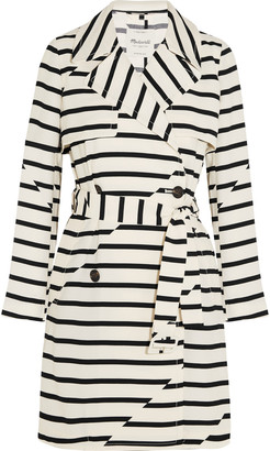 Madewell Parcel Striped Crepe Trench Coat