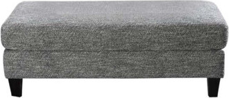 Hokku Designs Living Room Transitional Style Chenille Fabric Ottoman with Tapered Feet Perfect for Comfort and Versatility