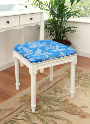 Ophelia & Co. Vansickle Solid Wood Vanity Stool