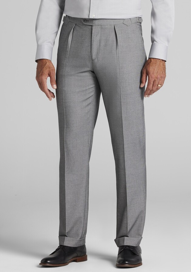 Tailored Fit Textured Side Tab Dress Pants at Jos. A. Bank