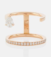 Thumbnail for your product : Repossi Serti Sur Vide 18kt rose gold ring with diamonds