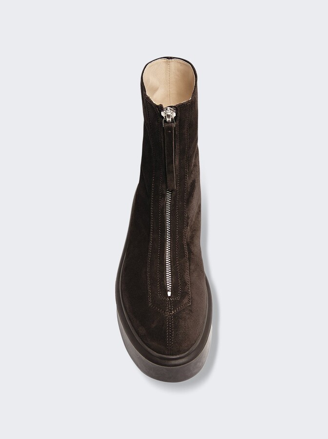 The Row Zipped Boot I Dark Brown