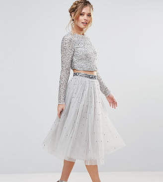 Maya Tulle Midi Skirt With Delicate Sequin