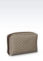 Thumbnail for your product : Emporio Armani Large Cosmetics Case In Saffiano And Logoed Pvc
