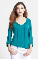 Thumbnail for your product : Anne Klein Three Quarter Sleeve Peasant Top (Regular & Petite)