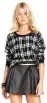 Thumbnail for your product : BCBGeneration Cropped Plaid Pullover