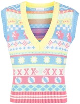Thumbnail for your product : Mira Mikati abstrat-pattern V-neck jumper