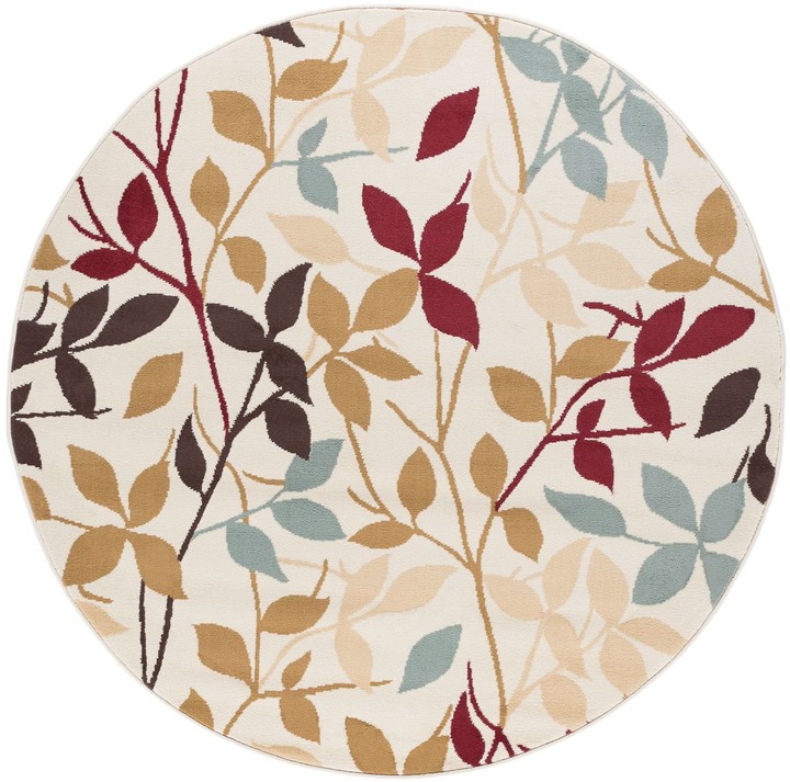 KHL Rugs Danica Floral Indoor Round Area Rug ShopStyle