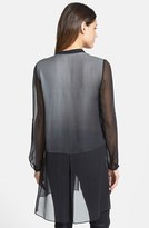 Thumbnail for your product : Elie Tahari 'Vivian' Long Chiffon Detail Silk Blouse