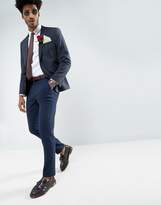 Thumbnail for your product : ASOS DESIGN Wedding Skinny Suit Pant in Woven Texture in Navy