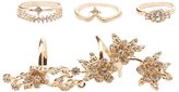 Thumbnail for your product : Charlotte Russe Embellished Rings & Finger Crawler - 4 Pack