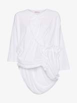 Marni Oversized jersey top with ruffles