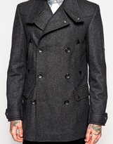 Thumbnail for your product : ASOS Wool Jacket With Funnel Neck In Charcoal