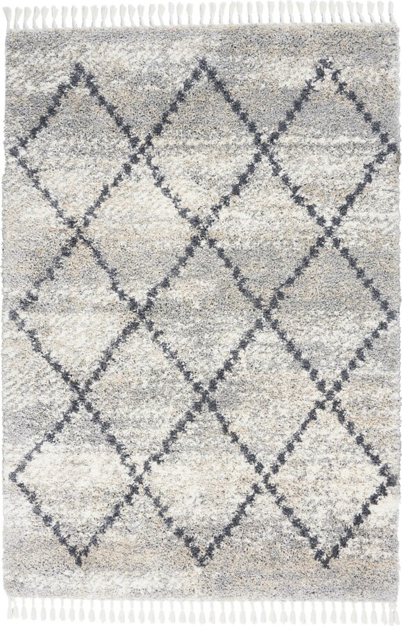 Nourison Home Oslo Shag OSL01 Silver 5'3\